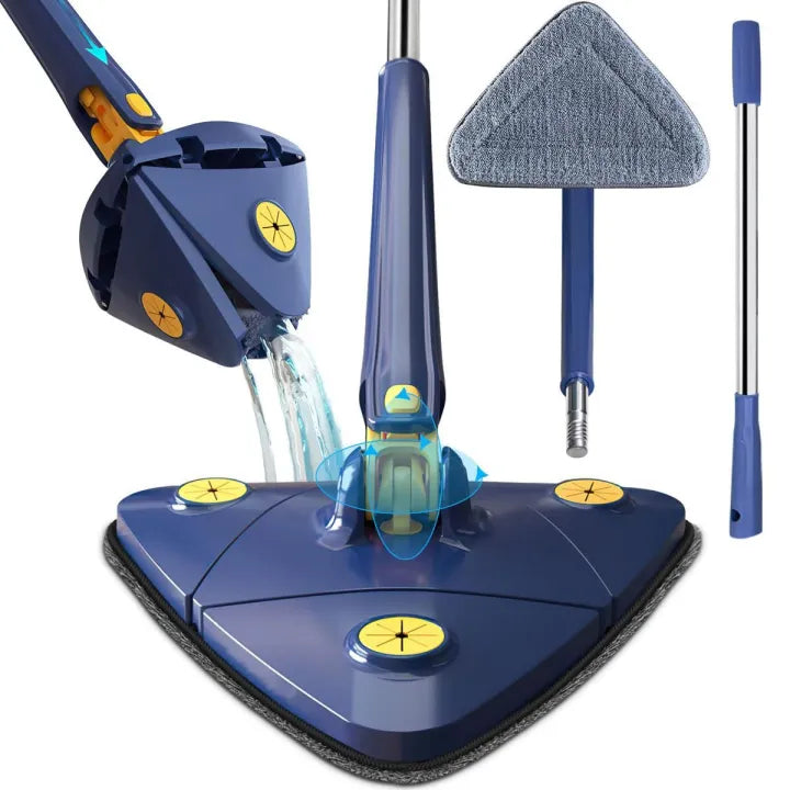 Triangle Twister Mop 360° Rotating Mop Triangular mop head easy cleaning Automatically twisting water